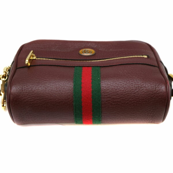 a22 1231 6 Gucci Ophidia Mini Shoulder Bag Leather Red