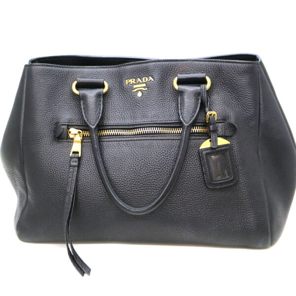 a22 1589 2 Prada 2WAY Bag Handbag Leather Black