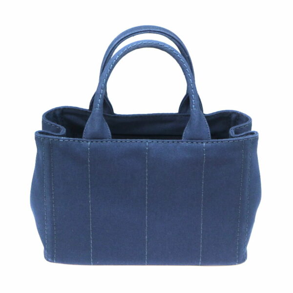 a22 412 3 Prada Kanapa Tote 2WAY Bag Canvas Shoulder Bag Handbag Navy