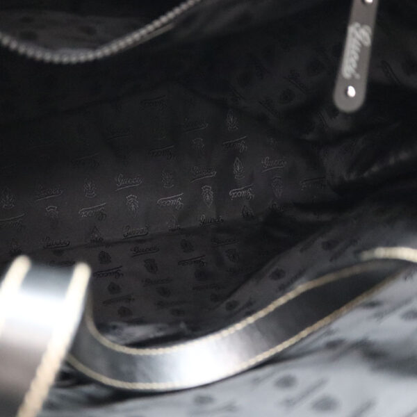 a22 4327 13 Gucci Tote Bag Patent Leather Enamel Black