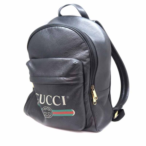 a22 4610 1 Gucci Rucksack Leather Black