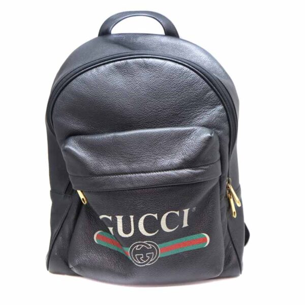 a22 4610 2 Gucci Rucksack Leather Black