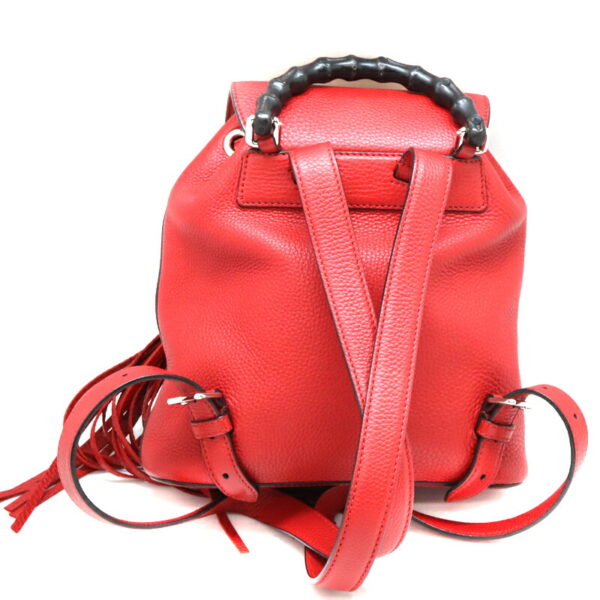 a22 5399 3 Gucci Rucksack Leather Red