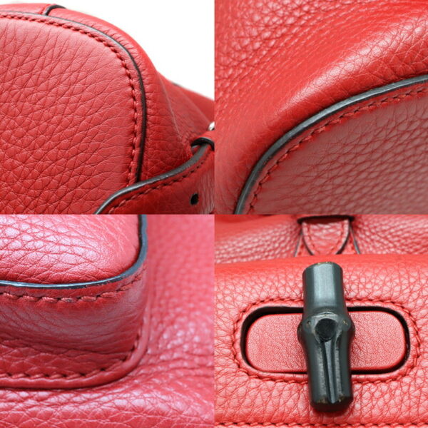 a22 5399 7 Gucci Rucksack Leather Red