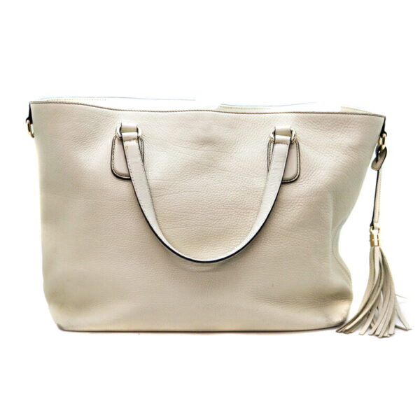 a22 5521 2 Gucci Tote Bag Leather White