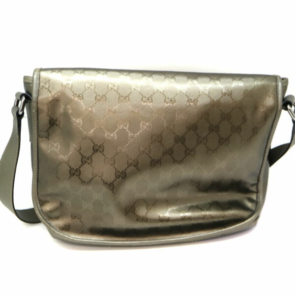 a22 66 3 Gucci Shoulder Bag Canvas Leather Khaki