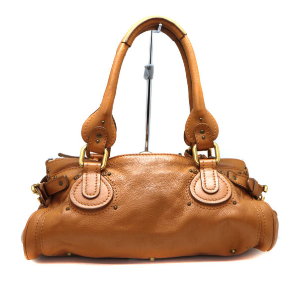 a22 6760 3 Chloe Paddington Leather Handbag Camel Brown