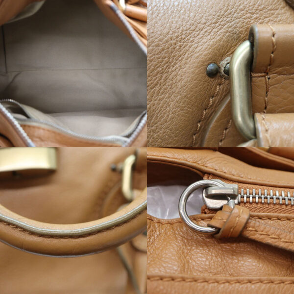 a22 6760 8 Chloe Paddington Leather Handbag Camel Brown