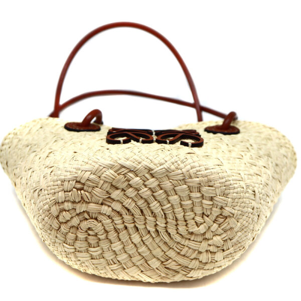 a22 6845 5 Loewe Basket Mini Raffia Calfskin Bag Beige Brown