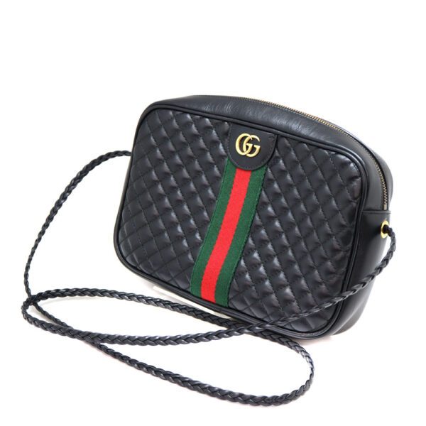 a22 6850 1 Gucci Shoulder Bag Leather Black