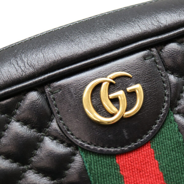 a22 6850 8 Gucci Shoulder Bag Leather Black