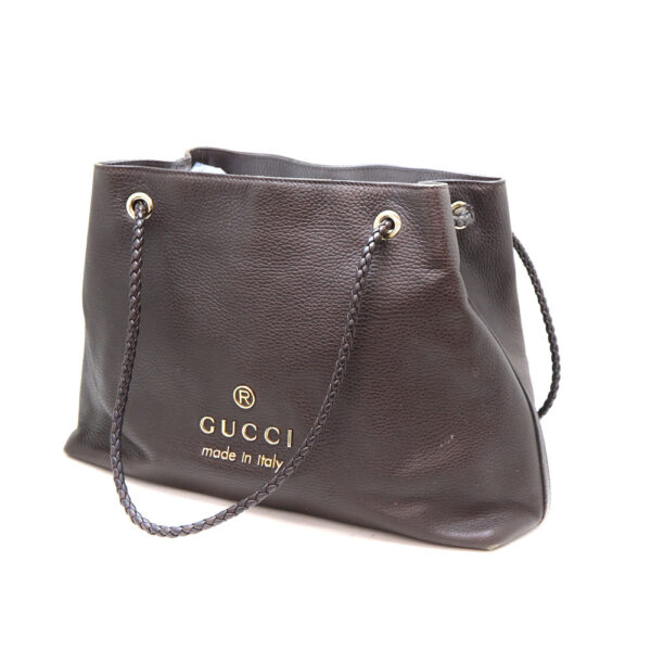 a22 7107 1 Gucci Shoulder Bag Leather Brown