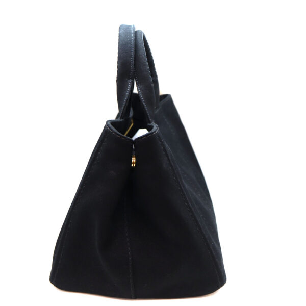 a22 7546 4 Prada Kanapa Tote 2WAY Bag Handbag Shoulder Canvas Black