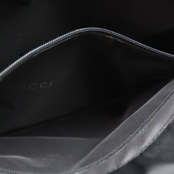 a22 8110 13 Gucci Tote Bag Nylon Black Brown