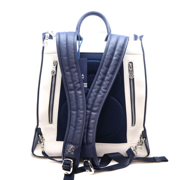 a22 9603 2 Muta Large Square Rucksack Synthetic Leather White