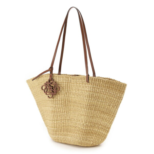 a223095x0201 Loewe Basket Bag Raffia Beige