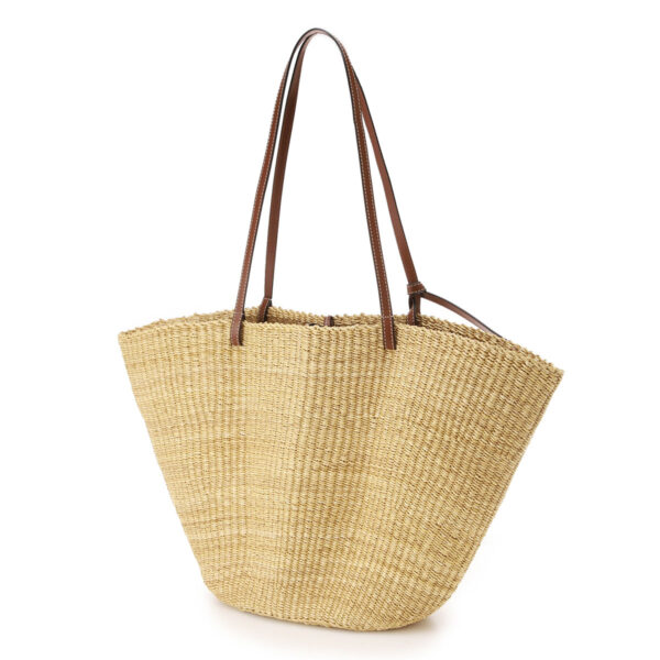 a223095x0204 Loewe Basket Bag Raffia Beige