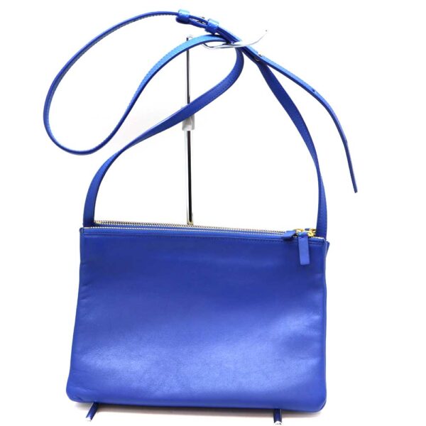 a23 1024 2 Celine Tri Large Shoulder Bag Leather Blue