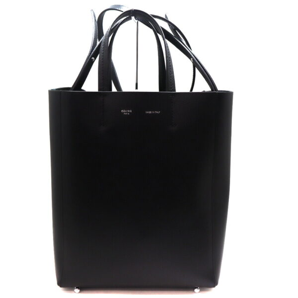 a23 11283 1 Celine Vertical Cover Leather Shoulder Bag Black