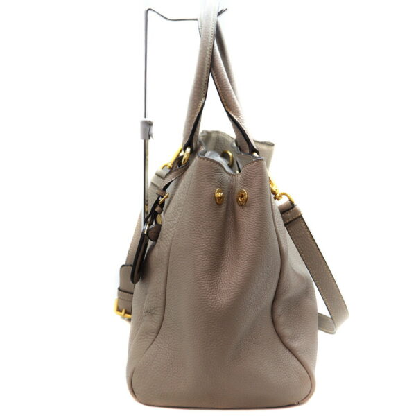 a23 11813 3 Prada 2WAY Handbag Shoulder Bag Leather Beige