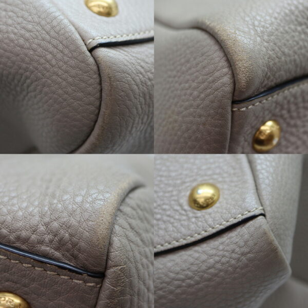 a23 11813 6 Prada 2WAY Handbag Shoulder Bag Leather Beige