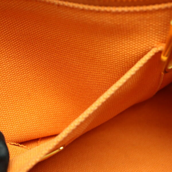 a23 1274 12 Prada Kanapa Tote 2WAY Handbag Shoulder Bag Canvas Orange