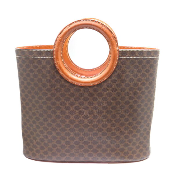 a23 2518 1 Celine Handbag Macadam Pattern Brown