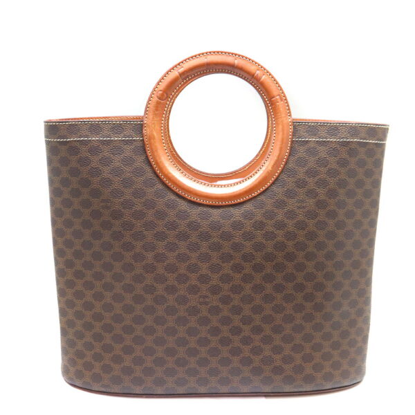 a23 2518 2 Celine Handbag Macadam Pattern Brown