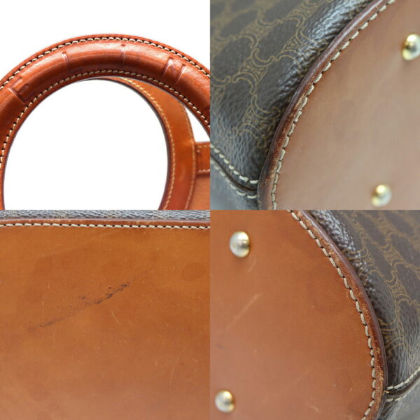 a23 2518 6 Celine Handbag Macadam Pattern Brown