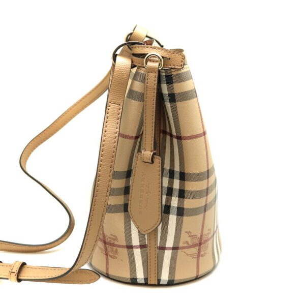 a23 776 3 Burberry Bucket Shoulder Bag Leather Brown