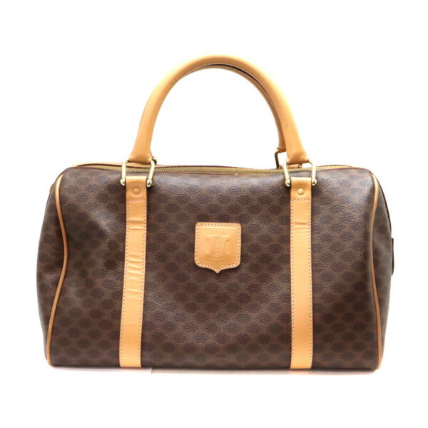 a23 8550 1 Celine Mini Macadam Pattern Bag Brown