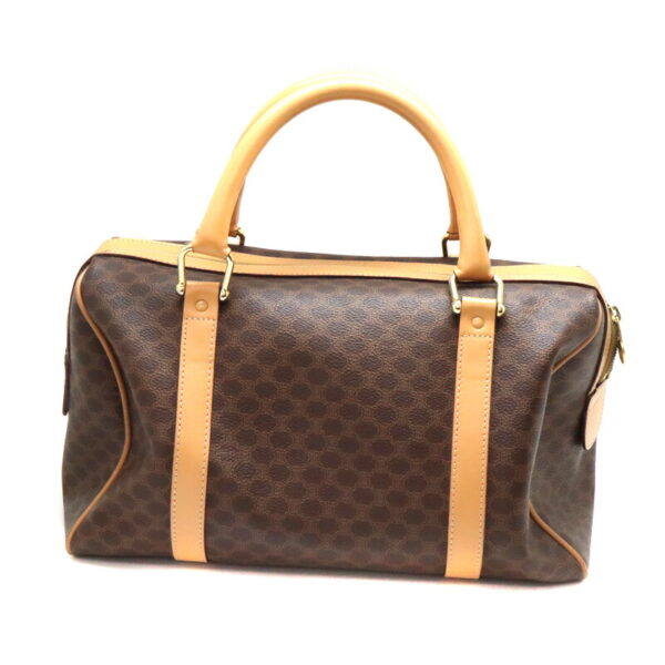 a23 8550 2 Celine Mini Macadam Pattern Bag Brown