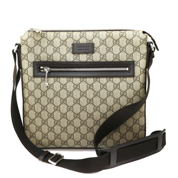 a23 890 1 Gucci Shoulder Bag GG Supreme Beige Brown