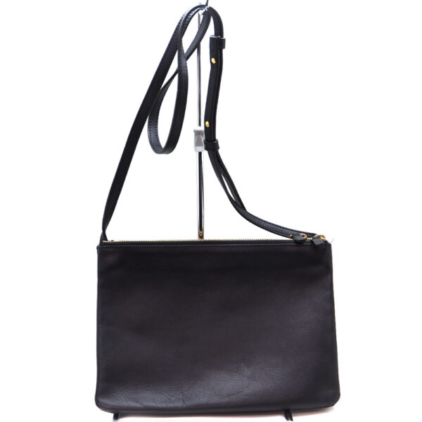 a23 9593 2 Celine Tri Large Shoulder Bag Black