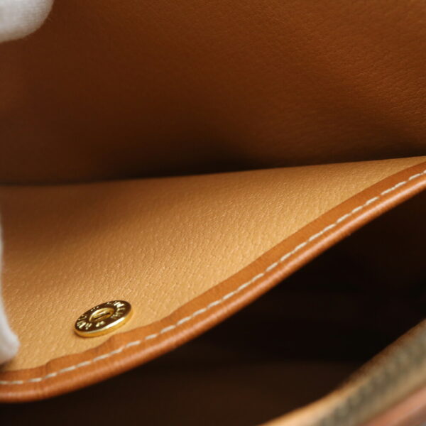 a24 149 10 Celine Macadam Line Leather Bag Brown