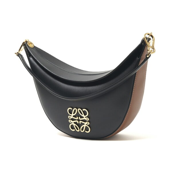 a923pm1x1001 Loewe Luna Anagram Small Handbag Leather Black