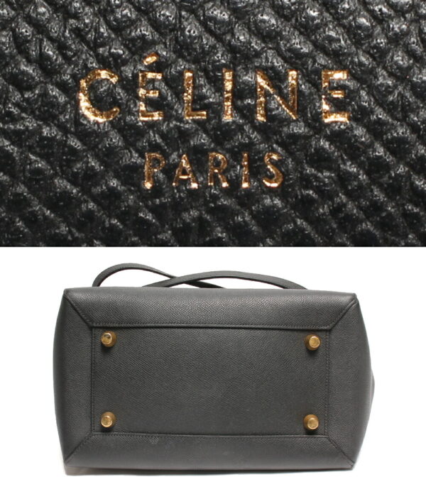 abo0019588 4 Celine 2way Leather Handbag Mini Belt Bag Grained Calfskin