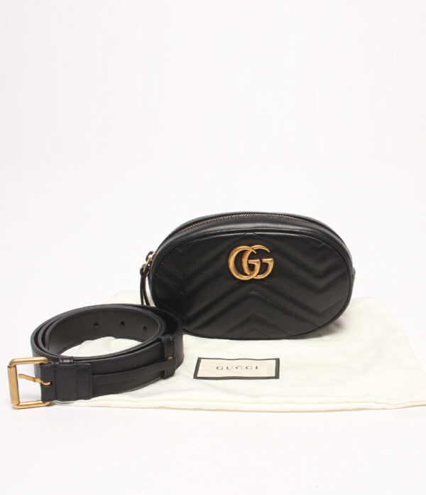 abo0038390 7 Gucci Marmont GG Waist Pouch Black