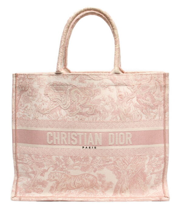 abo0045074 1 Christian Dior Large Toile de Jouy Embroidery Book Tote Bag