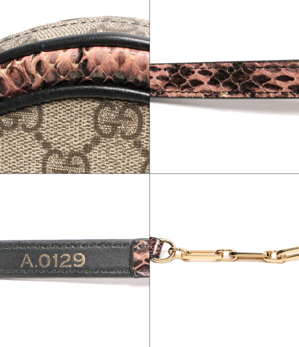 abo0051525 6 Gucci Elf Cat Head GG Supreme Python Chain Shoulder Bag