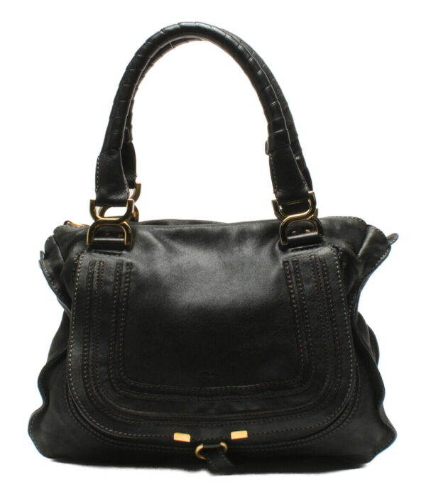 abo0063620 1 Chloe Mercy Leather Shoulder Bag Black