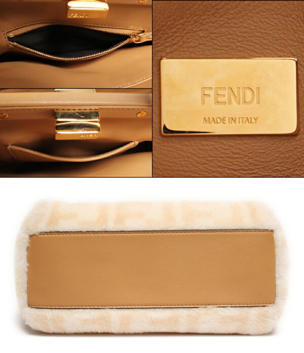 aol0101132 4 Fendi 2way Shearling Mini Peekaboo Shoulder Bag