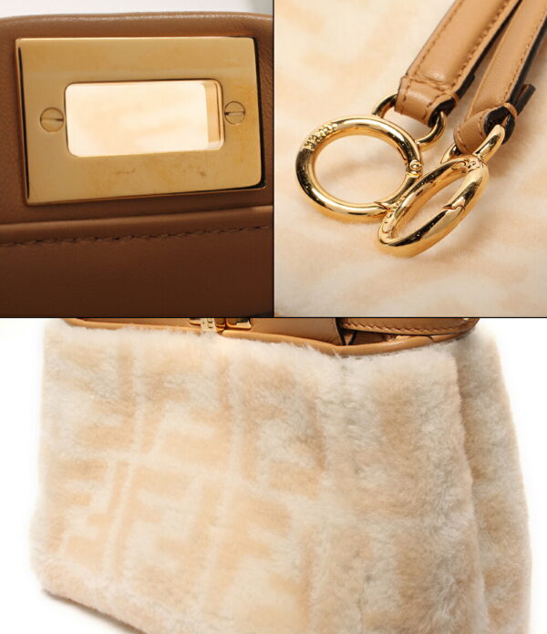 aol0101132 7 Fendi 2way Shearling Mini Peekaboo Shoulder Bag