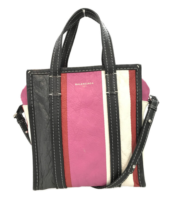 aol0114196 1 Balenciaga 2way Handbag Crossbody Diagonal Stripe