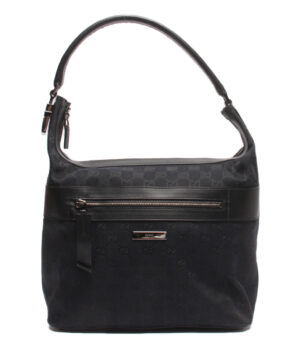 aol0116212 1 CELINE C Macadam One Shoulder Bag Black