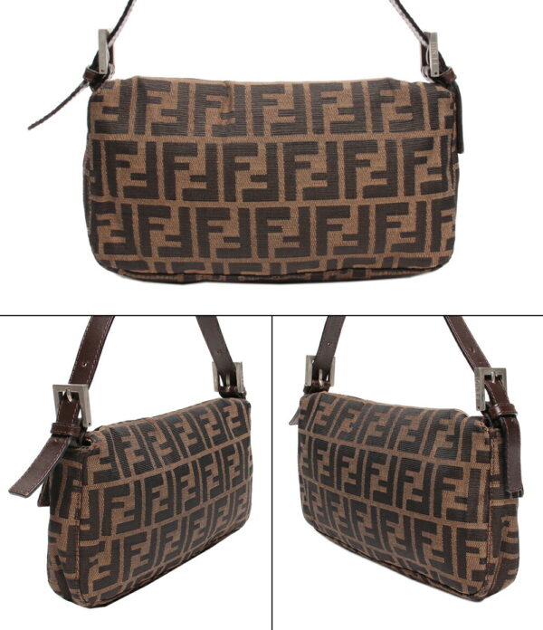 ass0004311 2 Fendi Mamma Baguette Zucca Pattern One Shoulder Bag