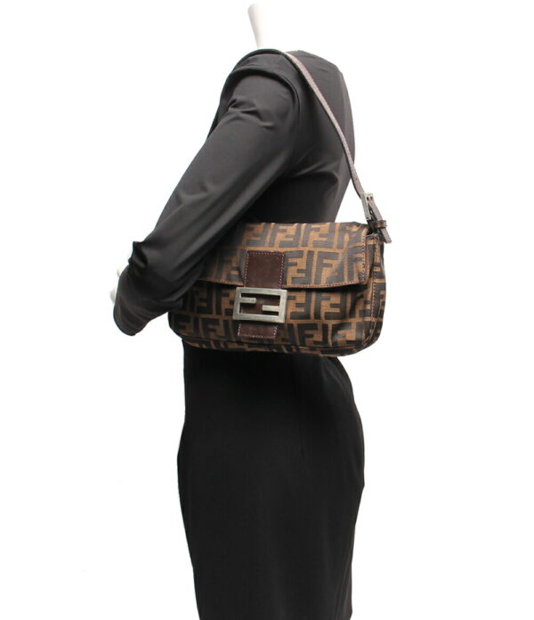 ass0004311 8 Fendi Mamma Baguette Zucca Pattern One Shoulder Bag