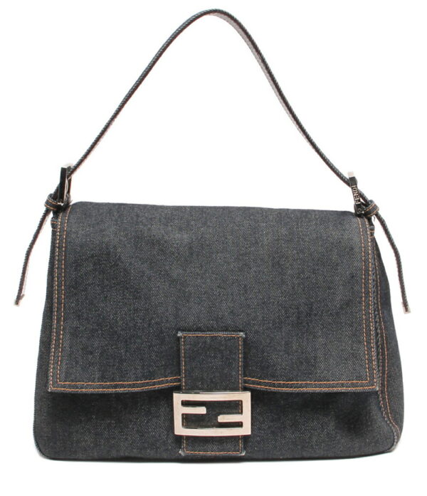 ass0004336 1 Fendi Indigo Denim Mamma Bucket One Shoulder Bag