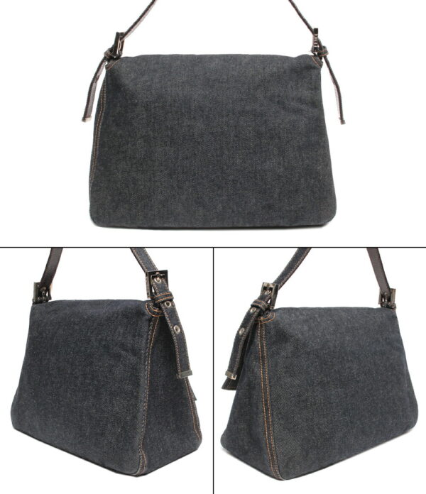 ass0004336 2 Fendi Indigo Denim Mamma Bucket One Shoulder Bag