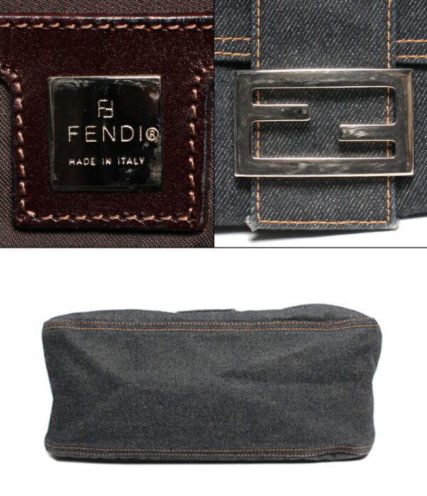 ass0004336 4 Fendi Indigo Denim Mamma Bucket One Shoulder Bag